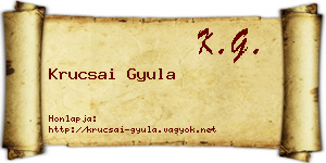 Krucsai Gyula névjegykártya